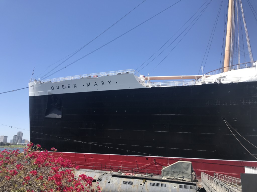 Exterior of the Queen Mary in Long Beach, CA