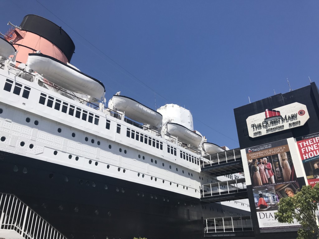 External view of the Queen Mary in Long Beach, CA