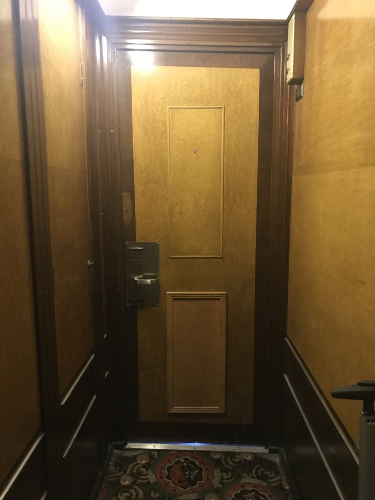 The door to my stateroom on the Queen Mary