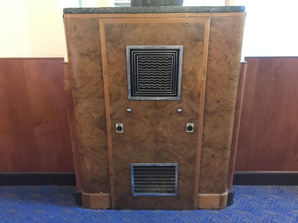 An original heater in my stateroom on the Queen Mary