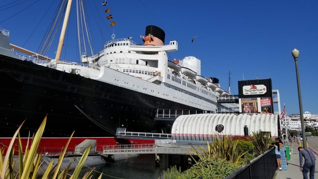 External view of the Queen Mary in Long Beach, CA