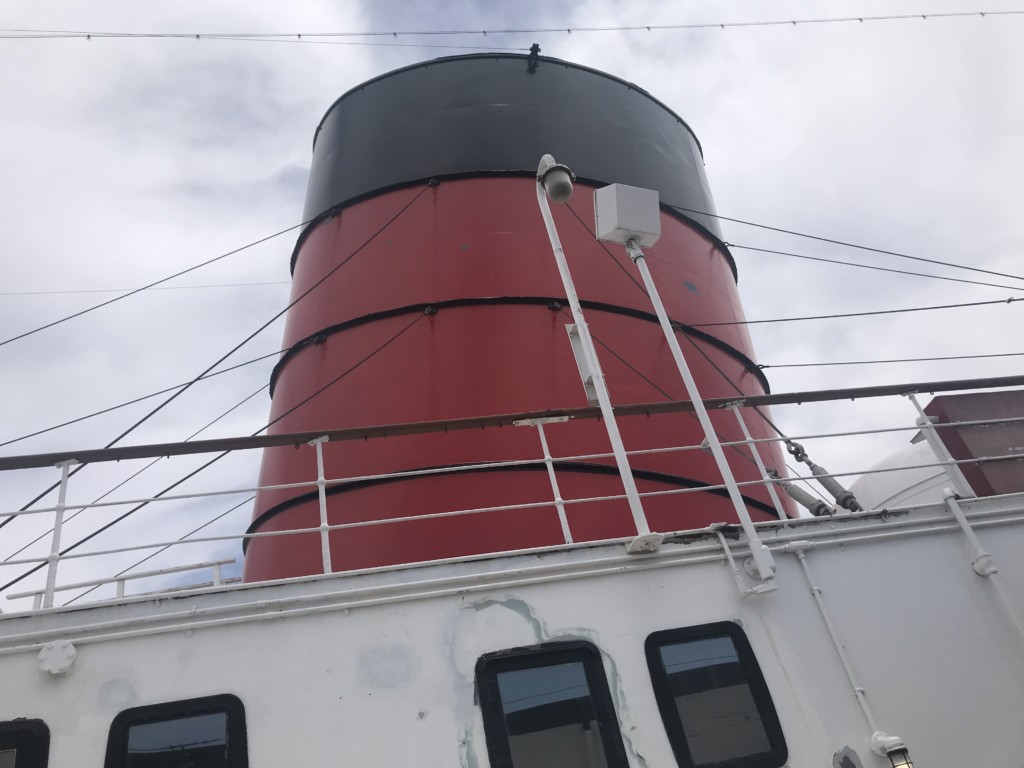 One of the Queen Mary's funnels