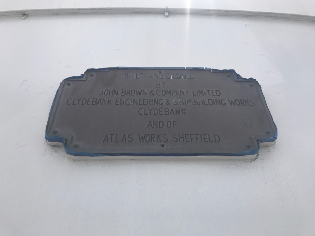 The Queen Mary's builder's plaque