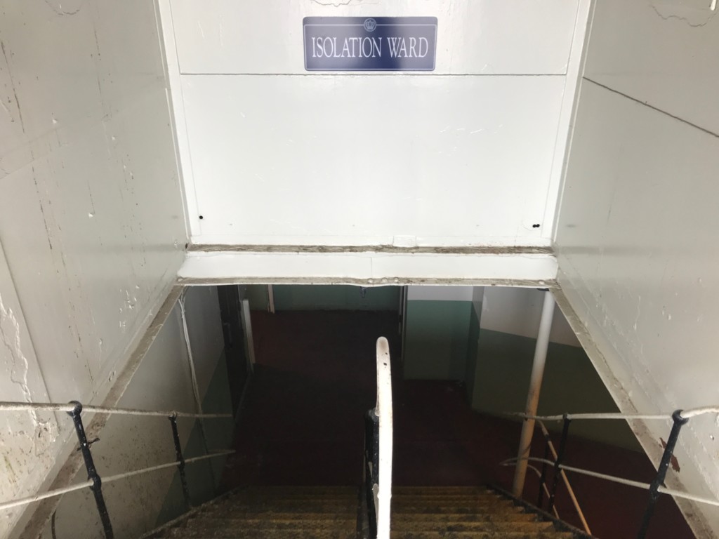 Stairway leading to the Queen Mary's Isolation Ward