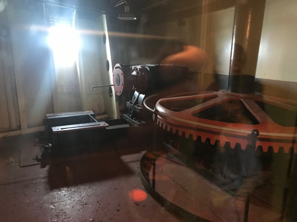 Capstan machinery in the Queen Mary's restored Capstan Room