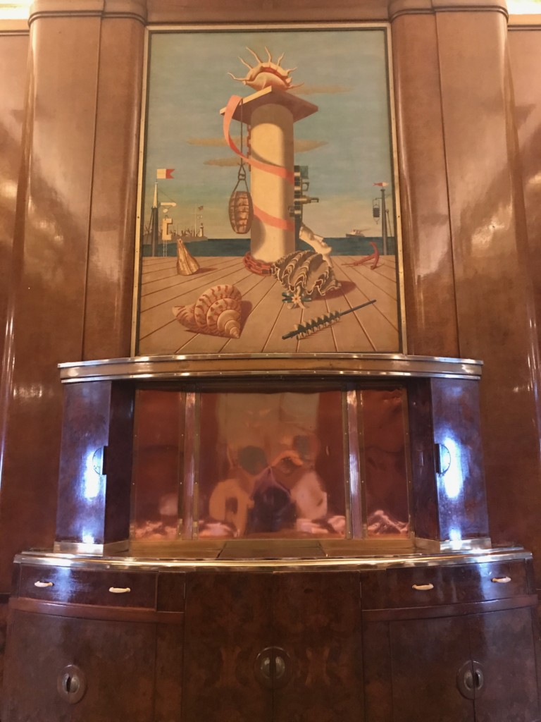 A serving area in the Royal Salon on the Queen Mary