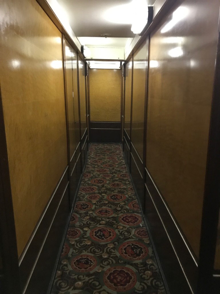 Stateroom corridor on the Queen Mary