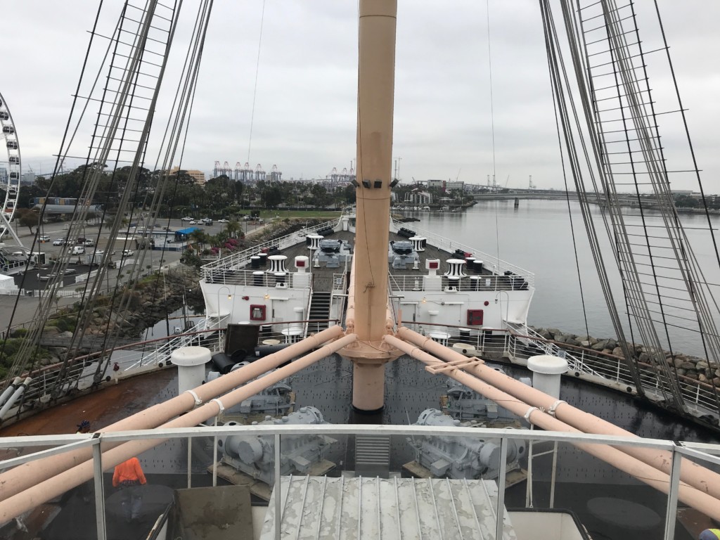 A view from the Bow of the Queen Mary