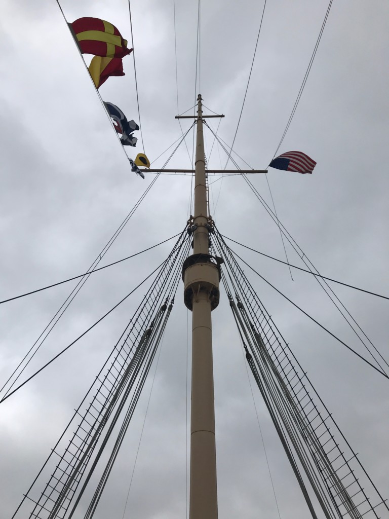 The Bow mast of the Queen Mary