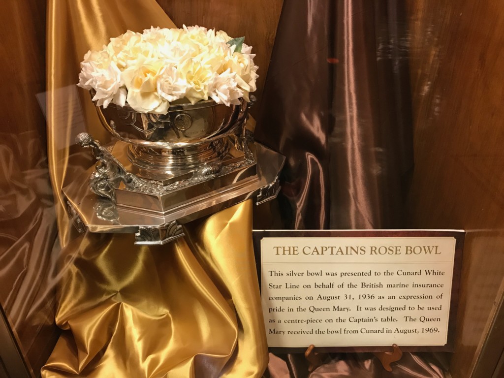 The Captain's Rose Bowl which was presented to Cunard on behalf of the British marine insurance companies as an expression of pride in the Queen Mary