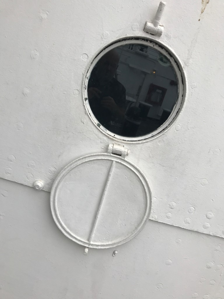 Porthole on the Bow of the Queen Mary