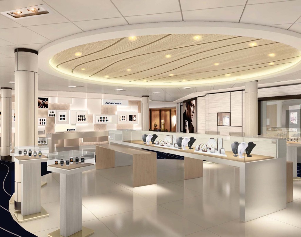 Even more groundbreaking innovations are on the horizon with THE CELEBRITY REVOLUTION, including exclusive new shopping experiences featuring sought-after brands and designers, such as Shinola, John Hardy, and Hublot, plus state-of-the-art digital photo galleries that make browsing vacation memories a snap. Photo credit: Celebrity Cruises