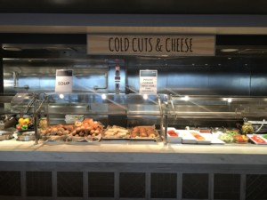 The sandwich station in the buffet on MSC Seaside