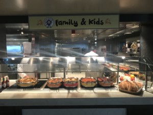 The kids station in the buffet on MSC Seaside