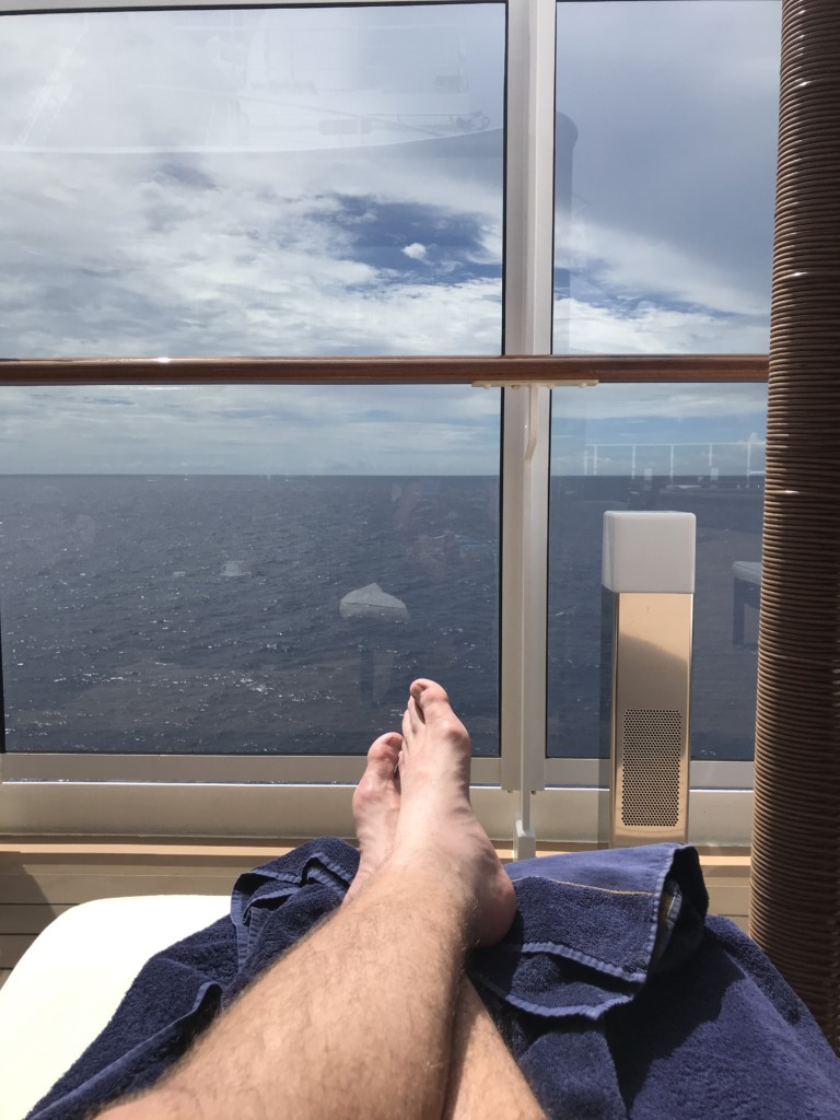 Doing absolutely nothing but taking in this view from the MSC Seaside was the task of the day