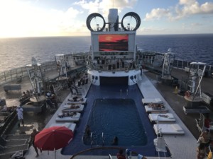 The main pool on MSC Seaside