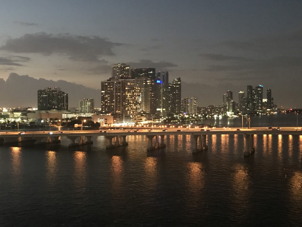 The Miami Skyline as we leave PortMiami