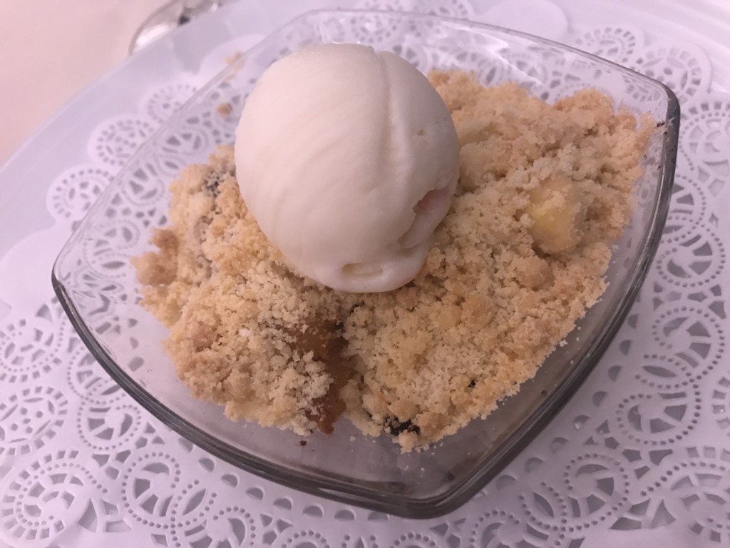 Sugar Free Apple Crumb from the Yacht Club Restaurant on MSC Seaside