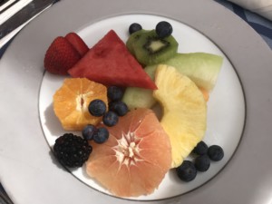 Fresh fruit in the cabana on MSC Seaside