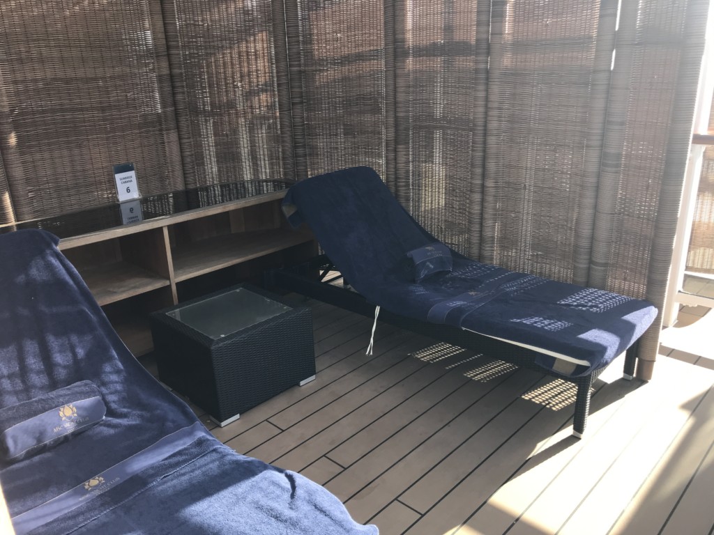 Private Cabana on MSC Seaside