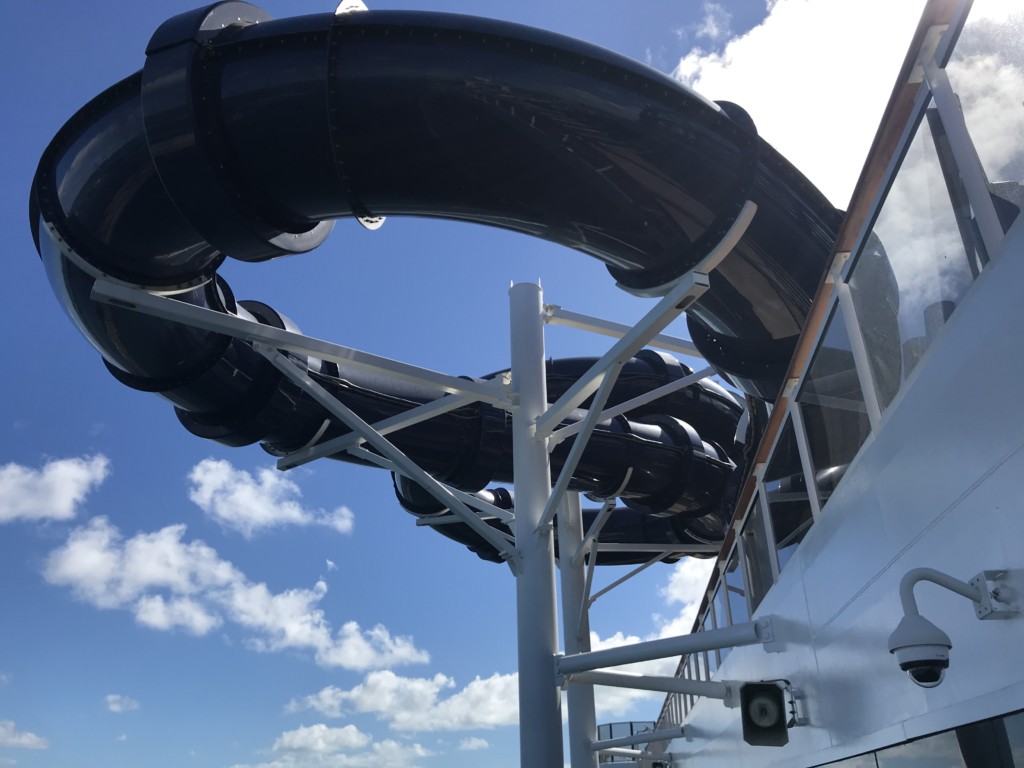 One of the waterslides on MSC Seaside