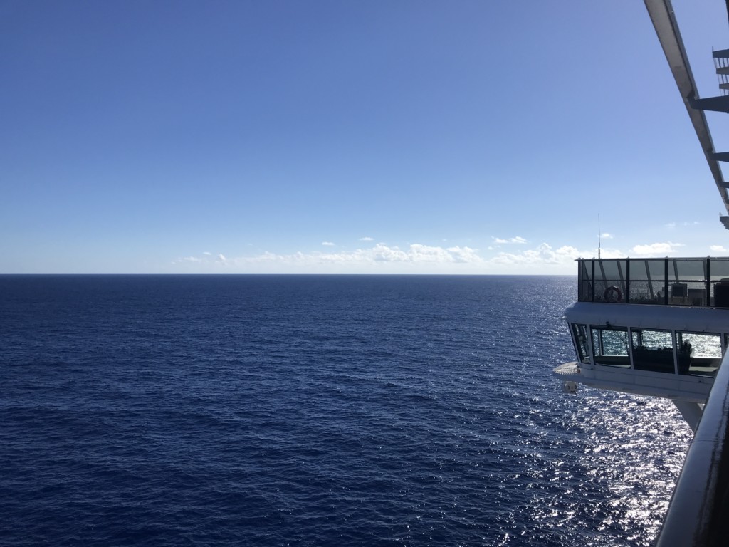 A view of the sea from the MSC Seaside