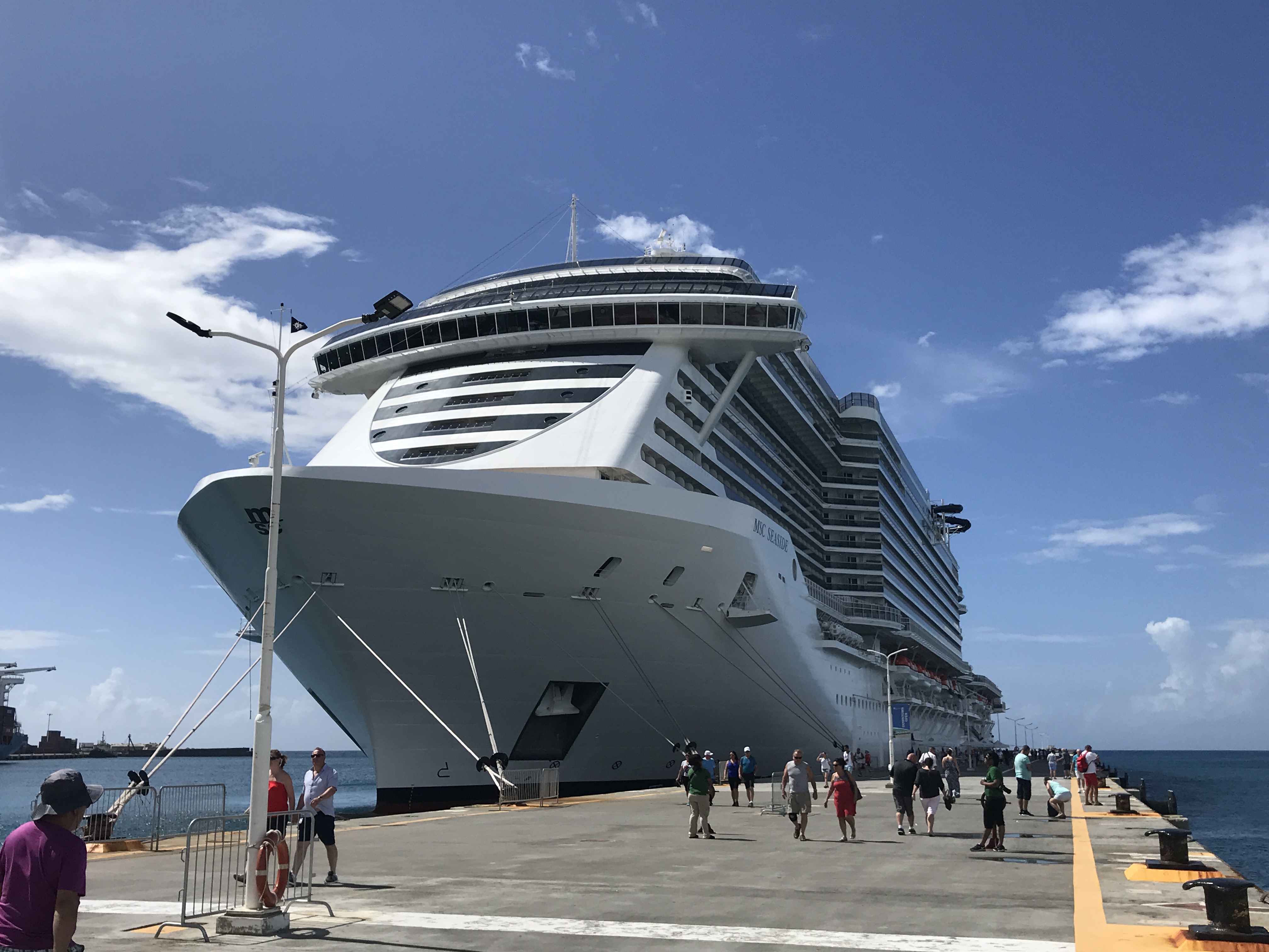 MSC Seaside docked in St. Maarten