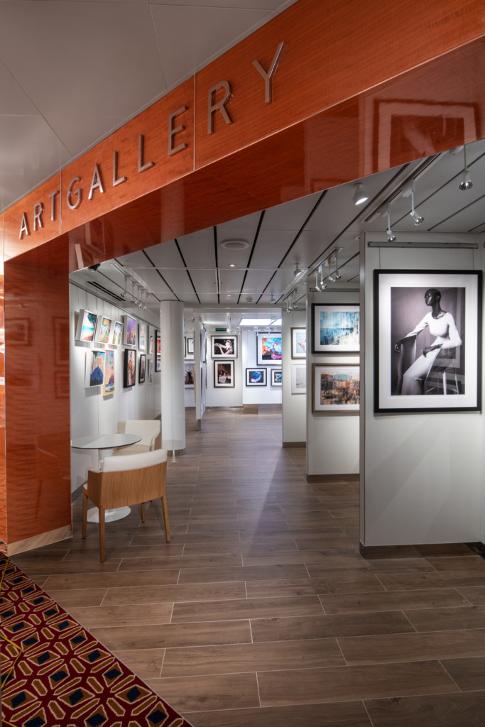 The Art Gallery onboard ms Nieuw Statendam. Photo credit: Holland America Line