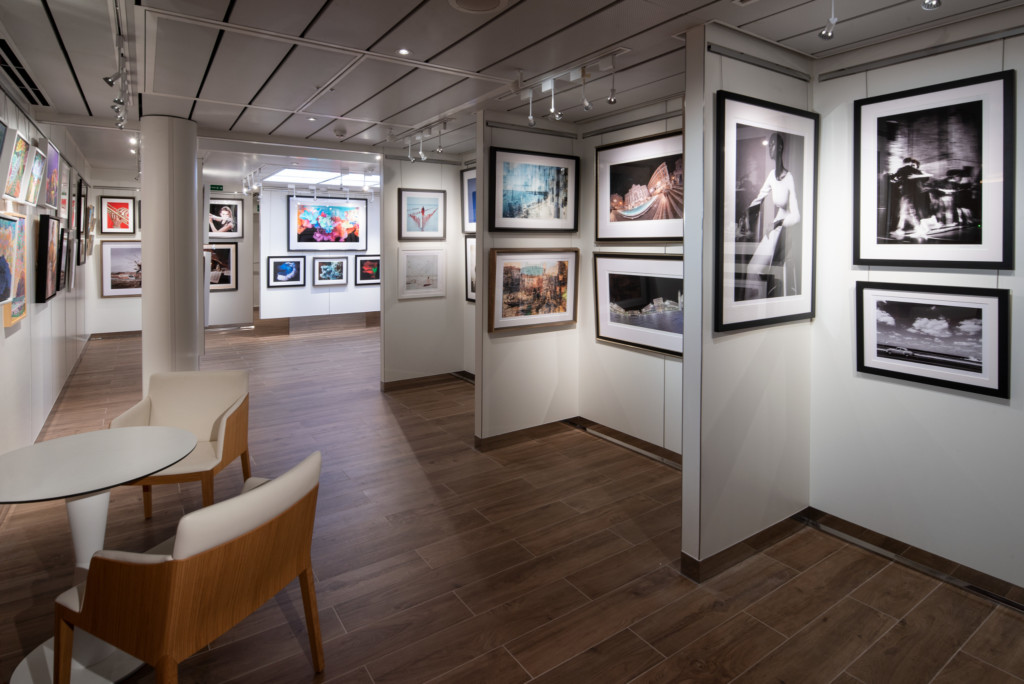 The Art Gallery onboard ms Nieuw Statendam. Photo credit: Holland America Line