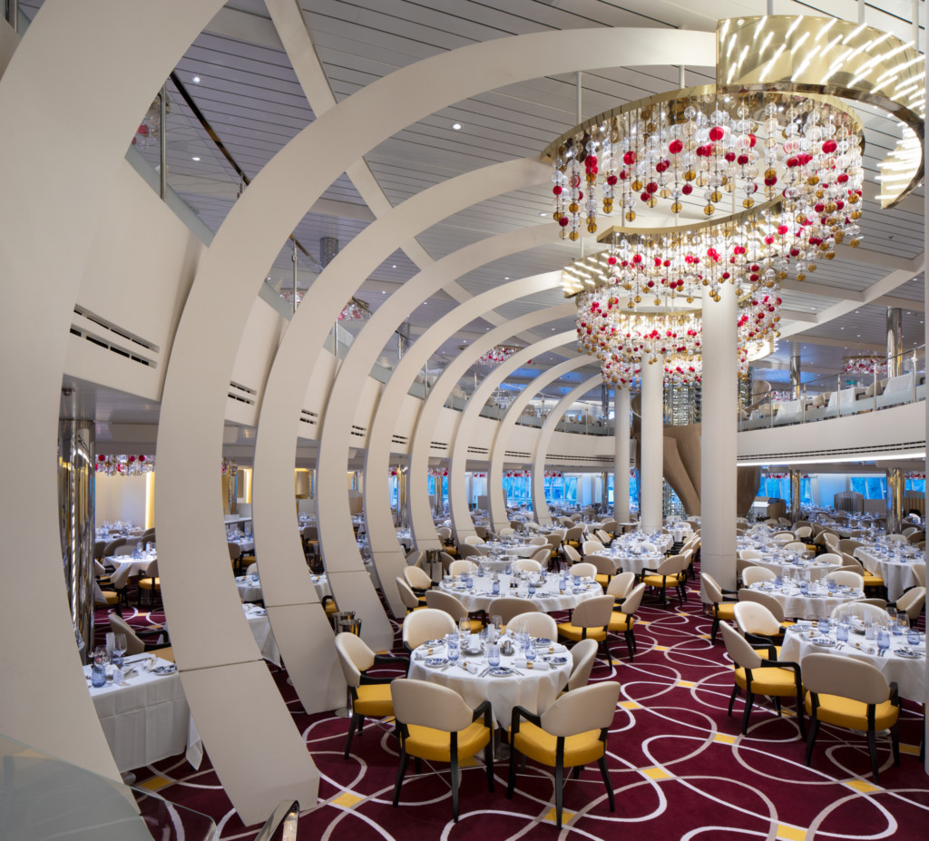 The Main Dining Room on ms Nieuw Statendam. Photo credit: Holland America Line