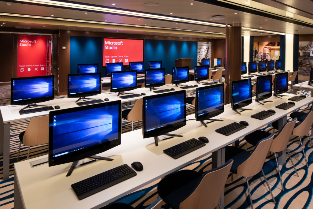 Microsoft Studios on ms Nieuw Statendam. Photo credit: Holland America Line