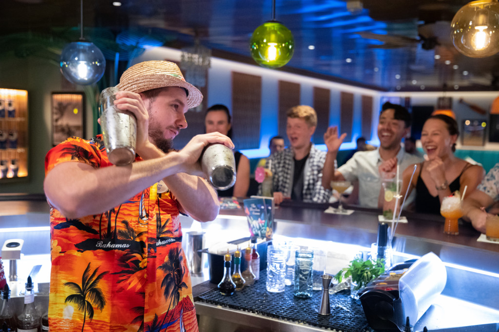 The Bamboo Room is a laid-back Polynesian watering hole on the new reimagined Navigator of the Seas.