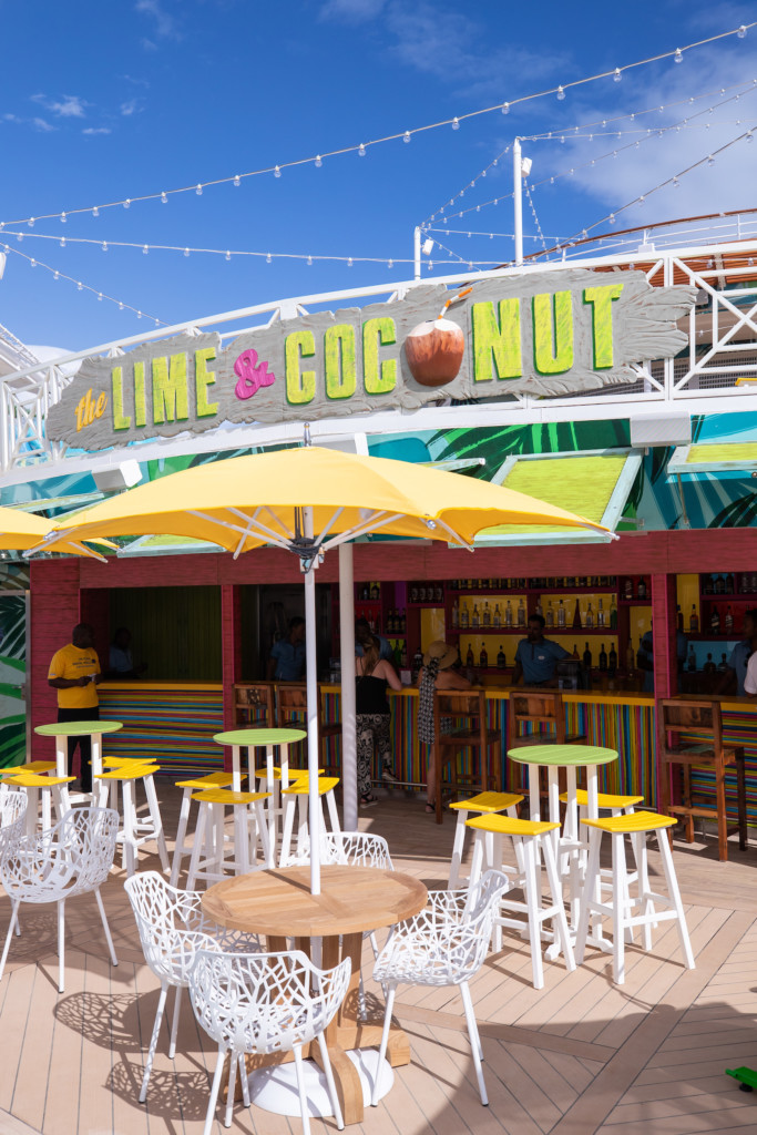 Navigator of the Seas’ Caribbean resort-style deck touts more pool for everyone – even a Splash Pad for tots – and tasty dining options Johnny Rockets Express and Mexican “street fare” at El Loco Fresh.