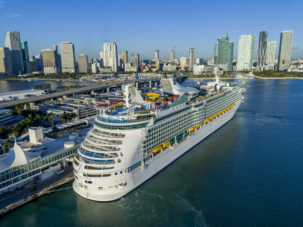 Aerial view of Royal Caribbean's Navigator of the Seas