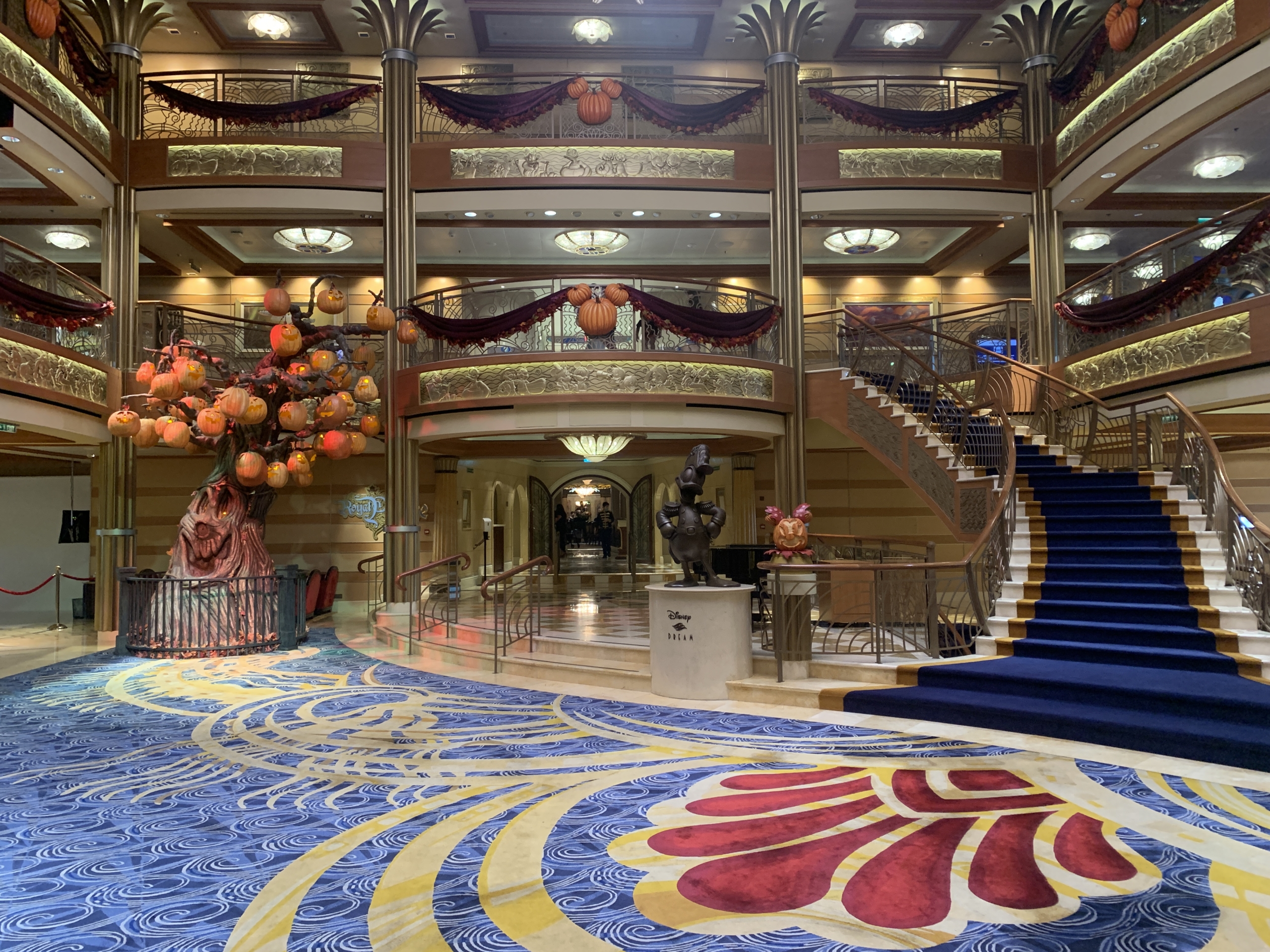 A view around the public spaces of the Disney Dream