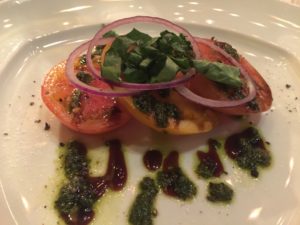 Beefsteak tomato salad from Pinnacle Grill on Noordam