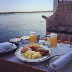 Room service breakfast on Noordam