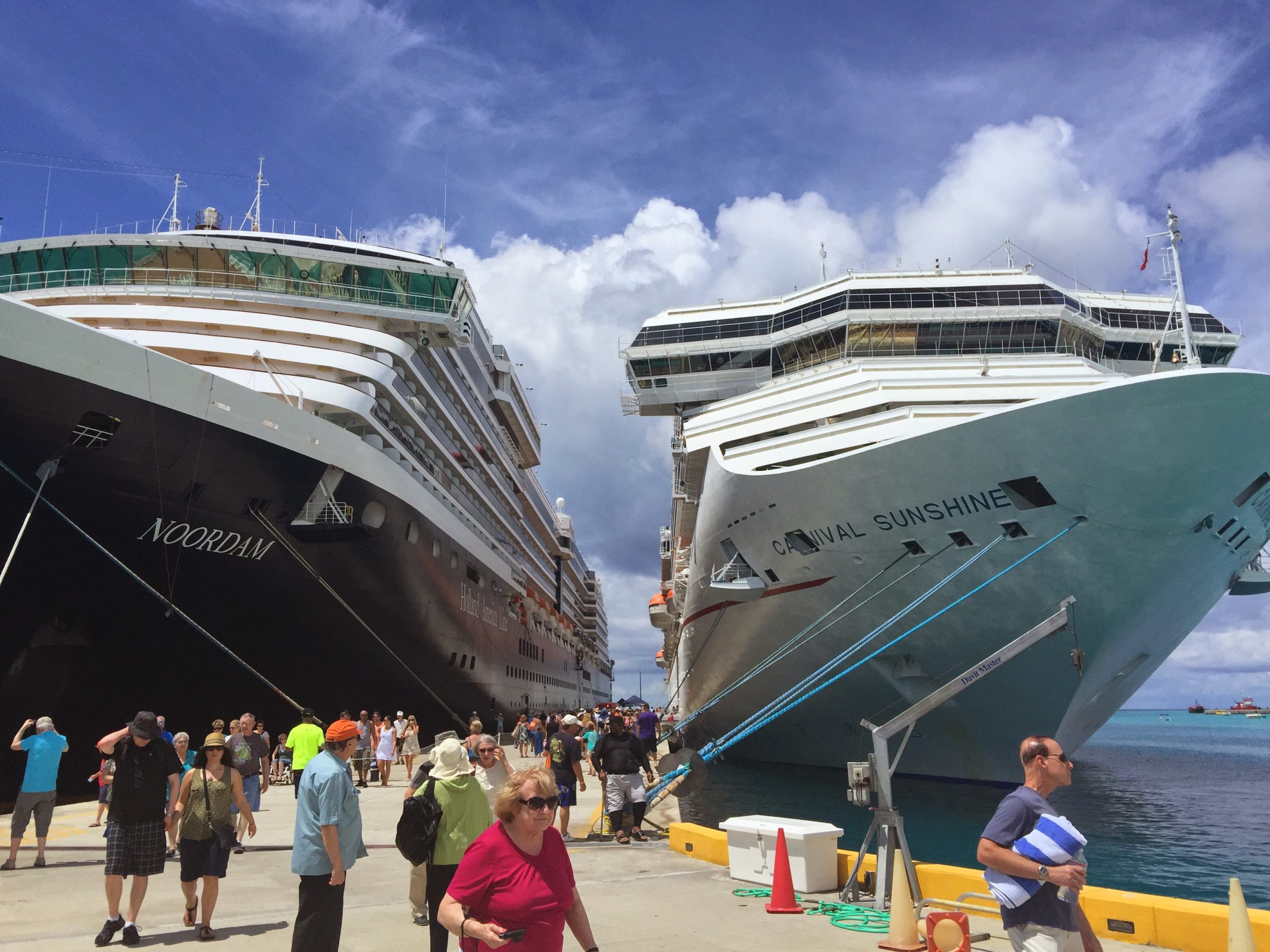 Carnival Sunshine and Noordam in Grand Turk