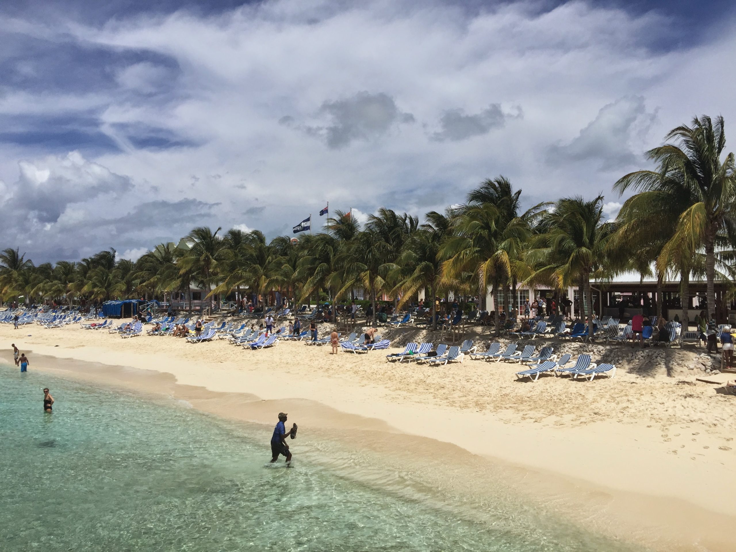 The public beach at the cruise terminal in Grand Turk