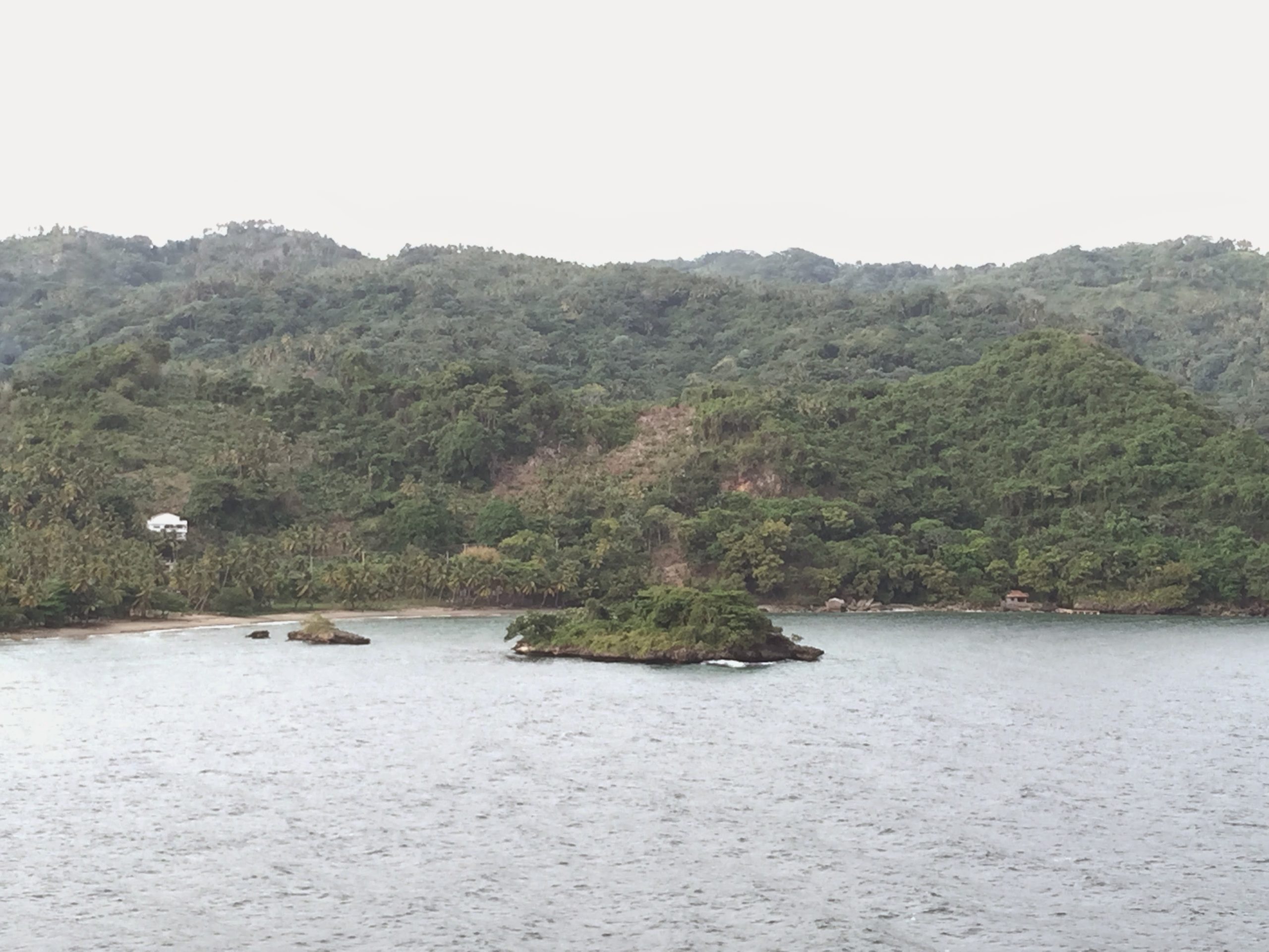 Scenic cruising through the Bay of Samana in the Dominican Republic