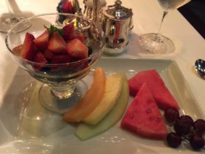 Fruit plate from Pinnacle Grill on Noordam