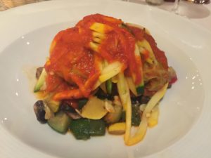 Vegetarian stuffed cabbage from the main dining room on Noordam