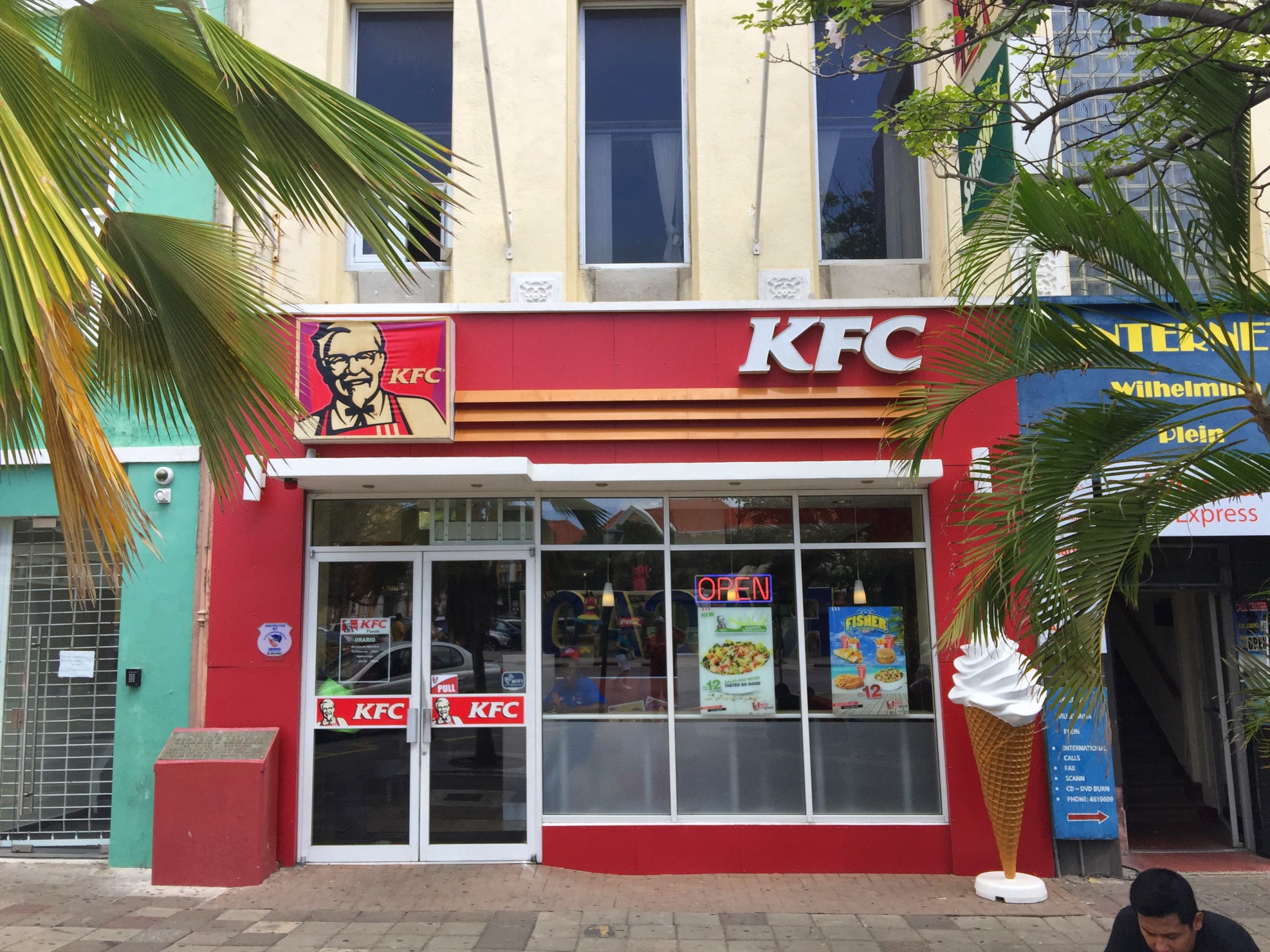 Even KFC has a restaurant in Curacao