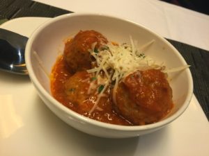 Meatballs from Canaletto on Noordam