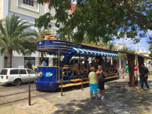 When in Aruba you can take a trolley to get around.