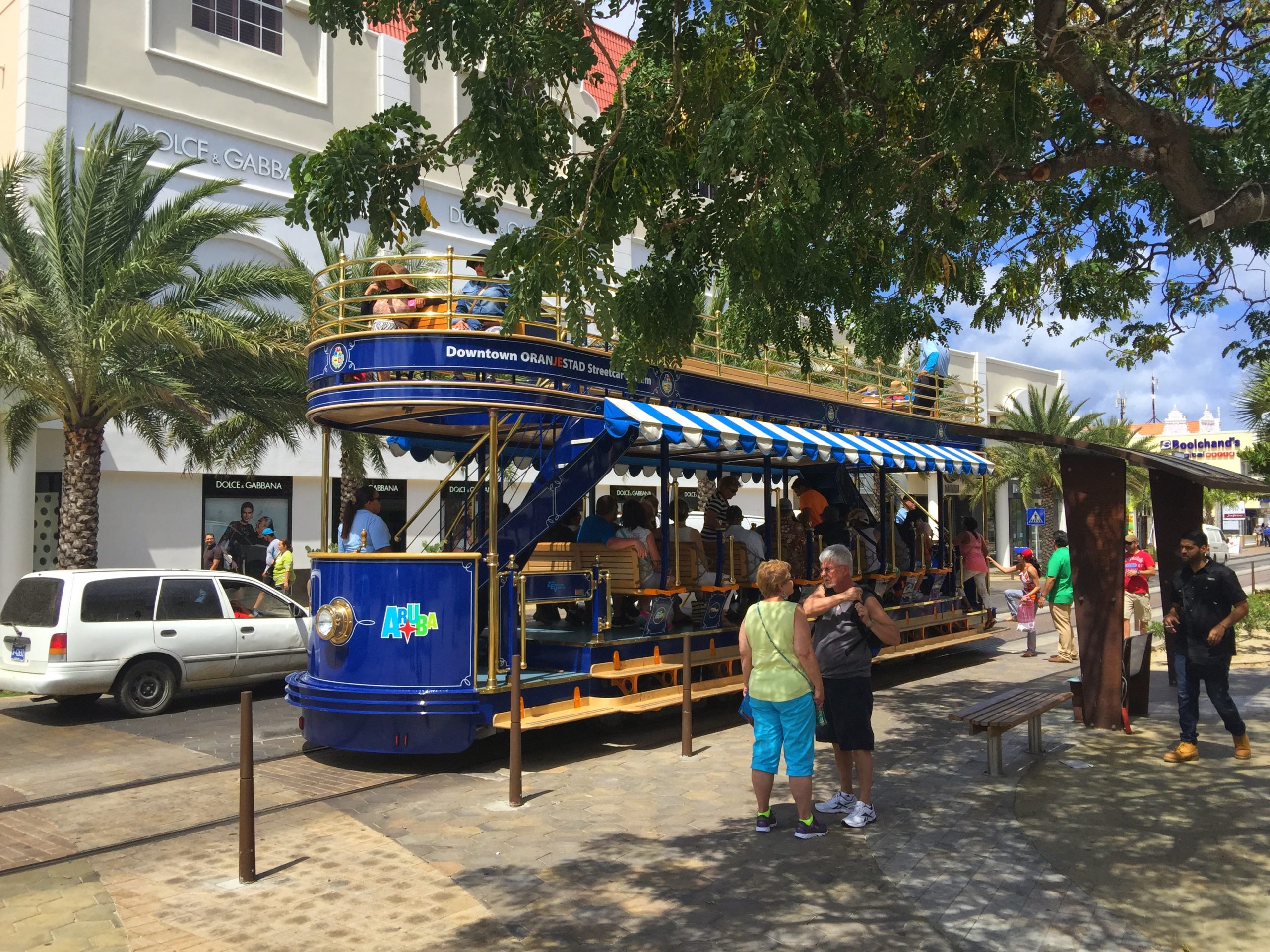 When in Aruba you can take a trolley to get around.