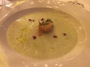 Chilled Yogurt Soup from An Evening at Le Cirque on Noordam