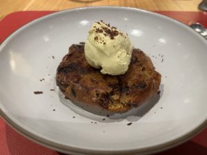 Chocolate chip cookie and ice cream from Butcher's Cut on MSC Meraviglia