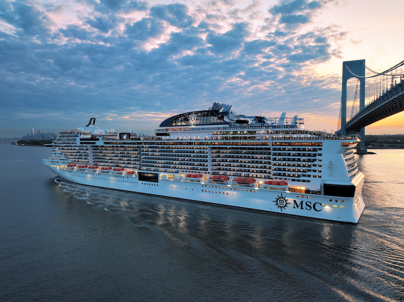 MSC Meraviglia entering New York harbor