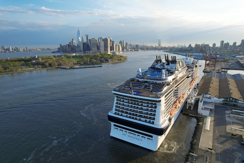 MSC Meraviglia at the Brooklyn cruise terminal